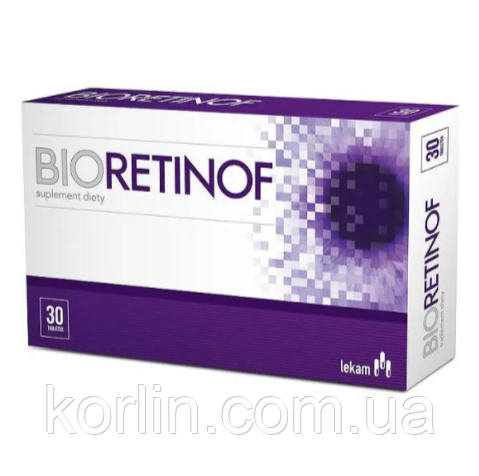 Bioretinof Біоретиноф Біодобавка Для очей і Зірення 60 таб LEK-AM Польща Доставка з ЄС