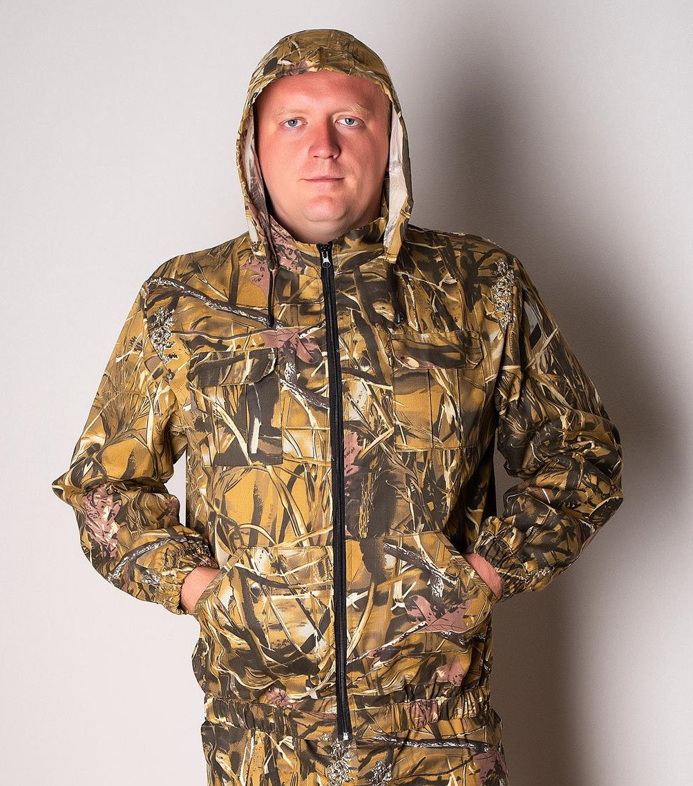 Камуфляжний костюм із капюшоном UkrCamo Очерет31, фото 1