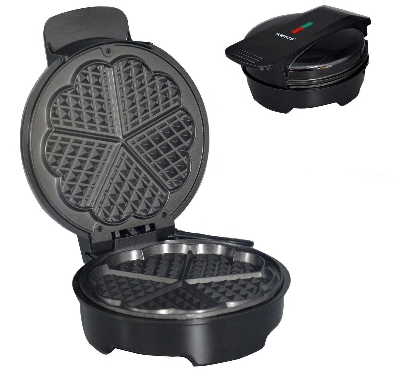 Вафельниця електрична HAEGER HG-233 1000 Вт антипригарне покриття діаметр 20 см