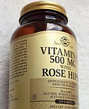 Вітамін С і екстракт шипшини Солгар Solgar Vitamin C 500 mg with Rose Hips 250 таблеток, фото 3