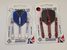 Дартс набір для дротиків (оперення +хвостовики Twin pack) Harrows Англія, фото 2