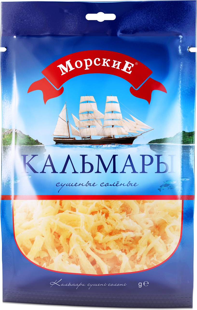 ТМ Морские Кальмары сушеные соленые 60 г, цена 55.02 грн — Prom.ua (ID ...