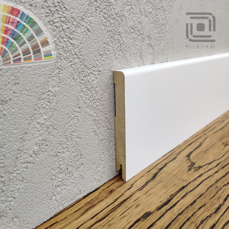 Плінтус МДФ прямий 100х12х2000 мм. MDF-R100 RAL