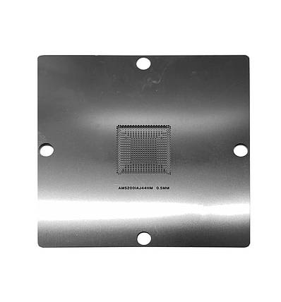 Трафарет BGA прямого нагріву CPU AMD AM5200IAJ44HM / EM2100ICJ23HM / EM6010IUJ23JB (0.5mm) 90 x 90, фото 1