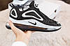 Чоловіча кроссівки Nike Air Max 720 Black White Найк Аір Макс чорно-білі модні весна осінь, фото 4