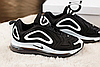 Чоловіча кроссівки Nike Air Max 720 Black White Найк Аір Макс чорно-білі модні весна осінь, фото 2