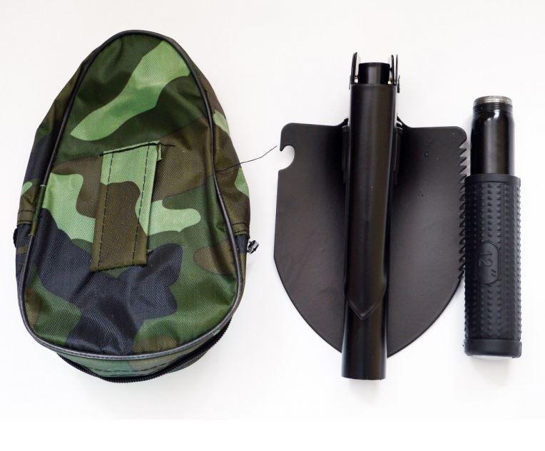 Туристична складна саперна лопата 5-в-1 в чохлі, фото 1