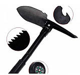 Туристична складна саперна лопата 5-в-1 в чохлі, фото 9