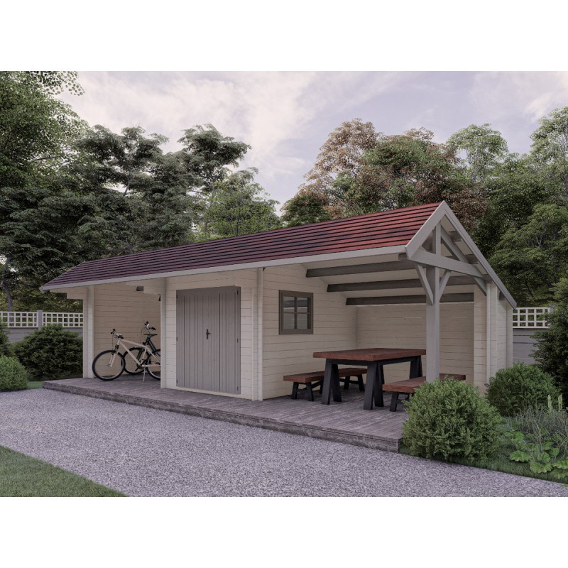 Оригінальний госпблок, готовий дачний сарайСовременный сарай 8.7х3,3 м. від виробника Modern barn - 58, фото 1