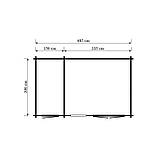 Оригінальний госпблок, готовий дачний сарай 4.9х3,0 м. від виробника Modern barn - 73, фото 2