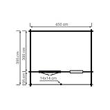 Оригінальний госпблок, готовий дачний сарай 4.5х4,0 м. від виробника Modern barn - 77, фото 2