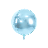 Воздушный шарик фольгированный Сфера голубая 460021