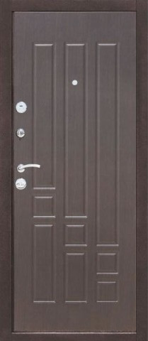 Дверь входная СТРАЖ Металл/МДФ Венге Левая 860Х2050 мм №271, порошковая покраска - фото 2 - id-p1412072300