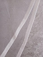 Фата с глитерной тесьмой белого цвета № 1932 (1,5*2 м) удлиненная