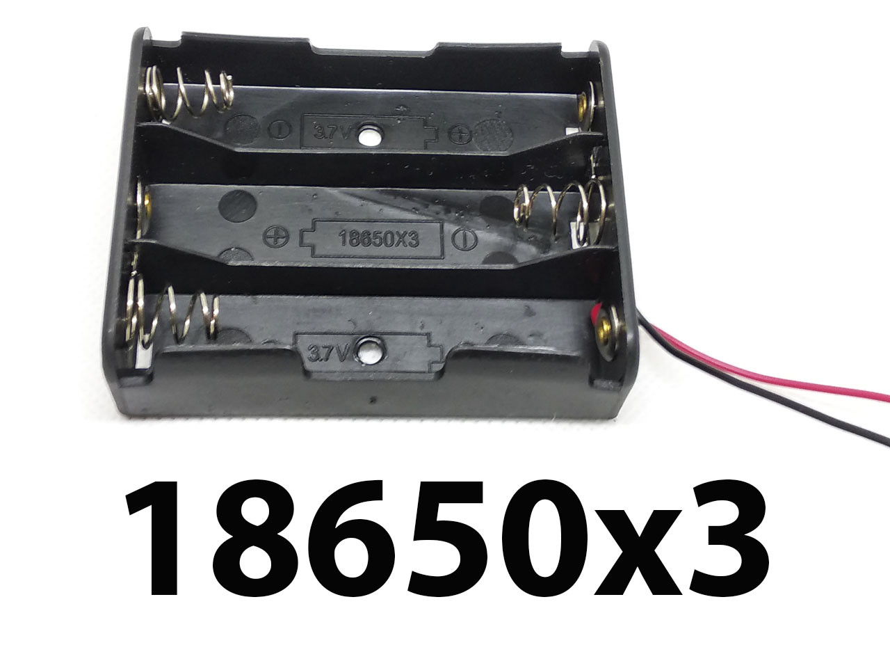 Холдер для акумуляторів 3x18650 ПОСЛІДОВНО = 11,1 V, фото 1