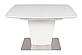 Розкладний стіл Nicolas Chicago 120-160х80см білий матовий МДФ зі скляним покриттям на одній ніжці, фото 9