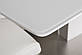 Розкладний стіл Nicolas Chicago 120-160х80см білий матовий МДФ зі скляним покриттям на одній ніжці, фото 5