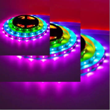 Стрічка світлодіодна 5V smart 5м smd5050 AVT-02 150RGB WS2812 IP20