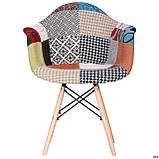 Гостьове крісло AMF Salex New FB Wood Patchwork 800х630х620 мм кольорове, фото 3