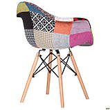 Гостьове крісло AMF Salex New FB Wood Patchwork 800х630х620 мм кольорове, фото 5