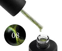 Гель-лак Couture Colour Galaxy Touch Cat Eye GT 08 золотисто-оливковий блик, 9 мл