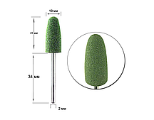 Поліровщик силіконовий Н 334 Зелена груша середня для фінішної обробки нігтів та шкіри