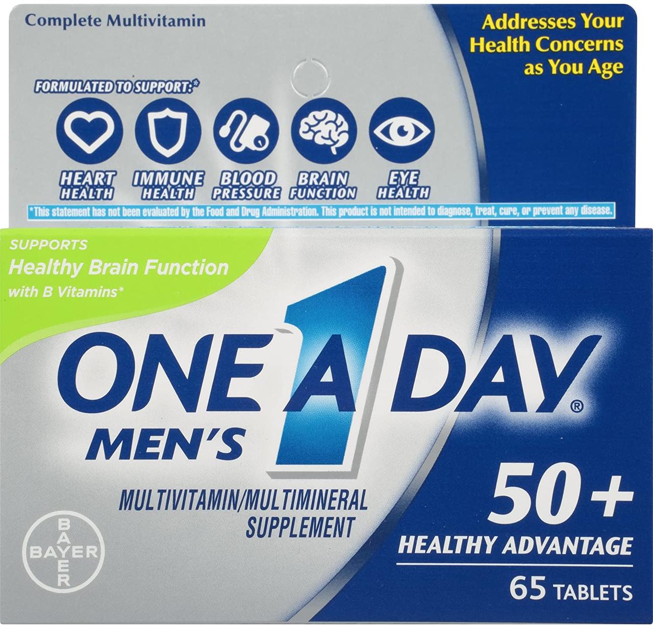 Мультивітаміни для чоловіків 50+, One-A-Day, Bayer, 65 таблеток