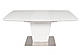 Розкладний стіл Nicolas Chicago 120-160х80см білий матовий МДФ зі скляним покриттям на одній ніжці, фото 10