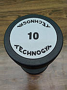 Гантель суцільна професійна TECHNOGYM (1 шт.) 10 кг (поліуретанове покриття, вага 10 кг), фото 8