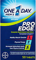 One A Day Pro Edge, Bayer, мультивітаміни для чоловіків, для імунітету та здорової функції м'язів, 50 таблеток