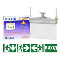 Акумуляторний аварійний світлодіодний світильник Delux REL-802, Вихід EXIT (90012006)