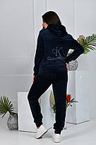 Спортивний костюм жіночий велюровий на змійці БАТАЛ, фото 4