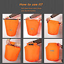 Гермомішок Bluefield 40 л водонепроникний мішок 62x54 см аслатовий, фото 6