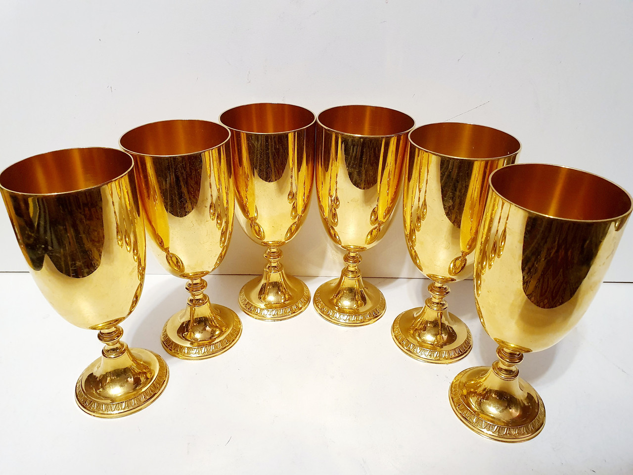 Вінтажні позолочені келихи для шампанського Wolff Dore or Fin Feingold Auflage Vergoldet Gold Seattle Kelch