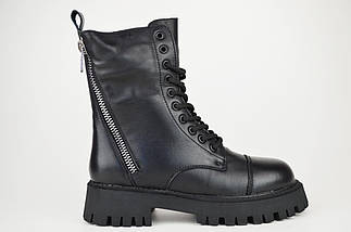 Черевики жіночі зимові Berkonty 96137 37 Чорна шкіра 36, фото 2