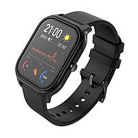 Ремінець силіконовий для годинника 20 мм Type A чорний, пряжка - чорна, фото 2