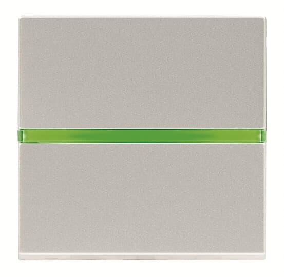 Перемикач 1-клавішний ABB Niessen Zenit з підсвічуванням Сріблястий N2202.5 PL (2CLA220250N1301)