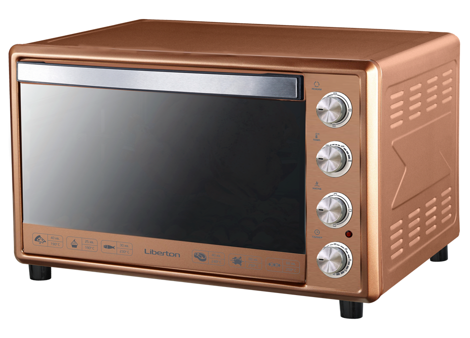 Духовка електрична піч настільна LIBERTON LEO-651 BRONZE MIRROR (65 л, 2200Вт, Німеччина)