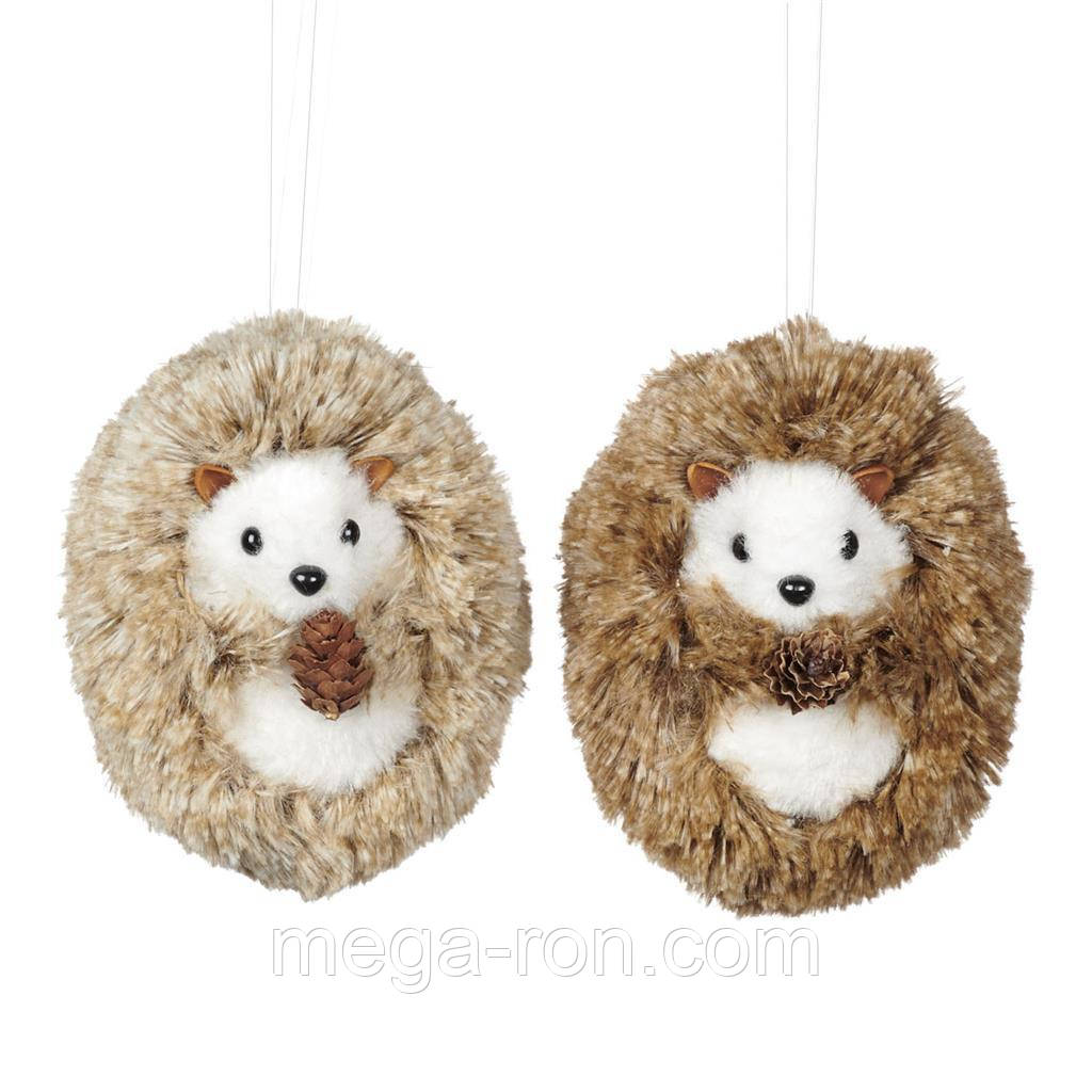 Ялинкова іграшка Пухнастий Їжак 11cm Goodwill (ціна за 1 штуку), фото 1