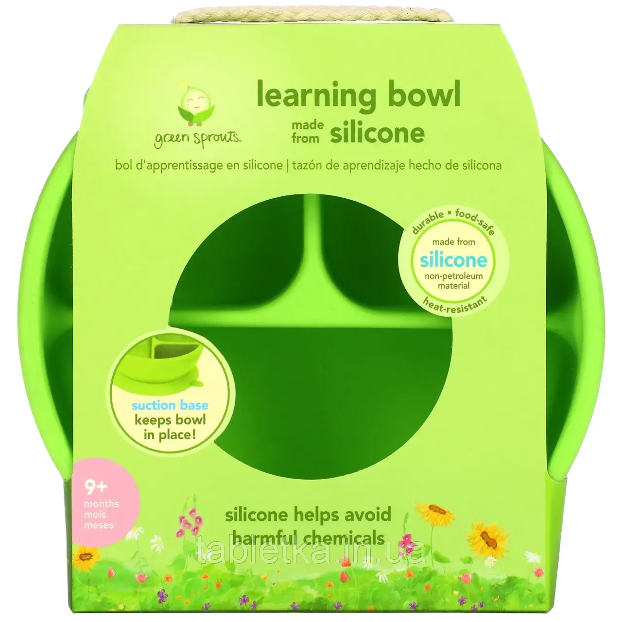 Green Sprouts, Learning Bowl, для дітей від 9 місяців, зелений, 1 миска