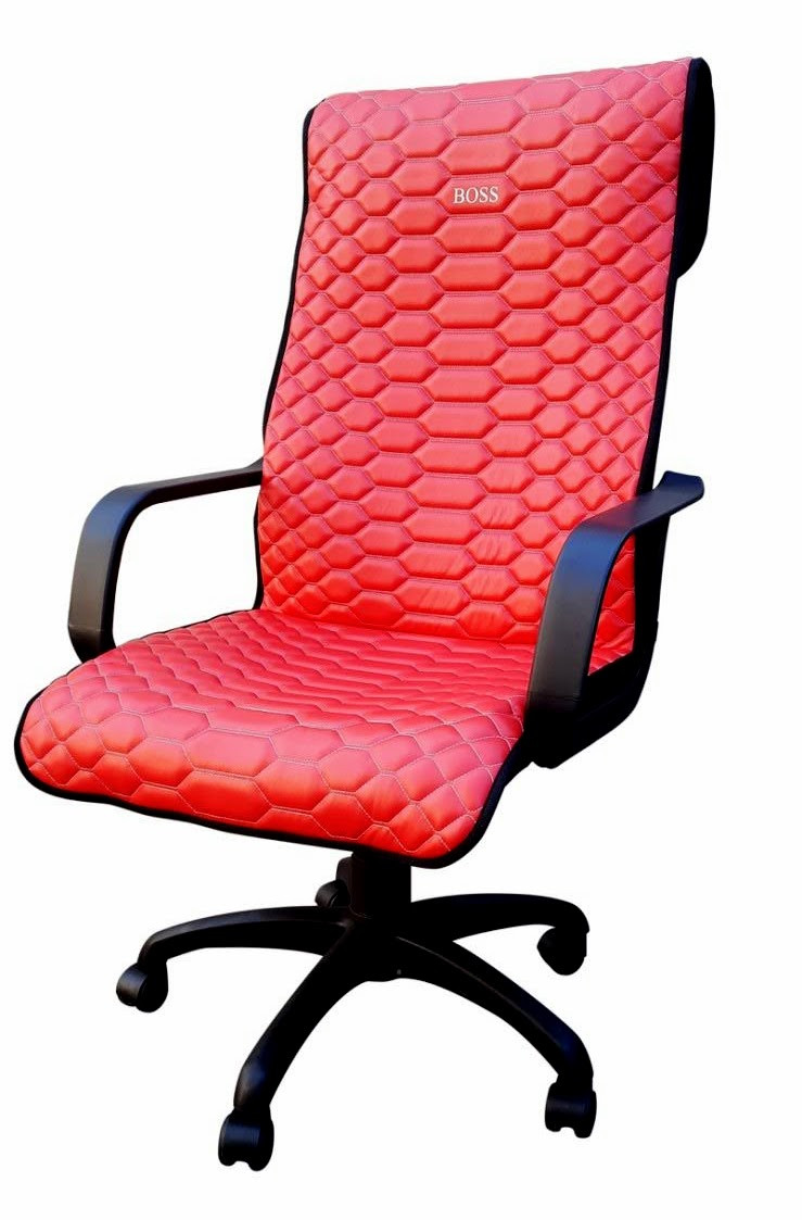 Чохол на офісне крісло червоний BOSS екошкіра