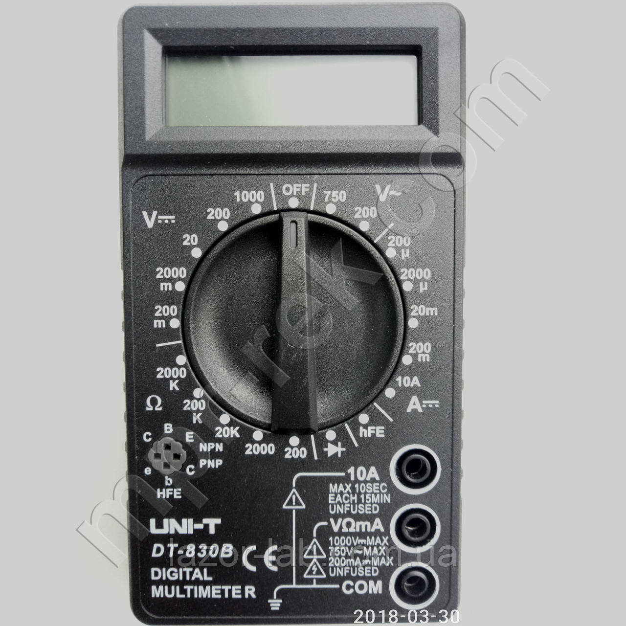 Цифровий мультиметр DT830B (до 1000В, 10А, 2МОм) виробництва UNIT