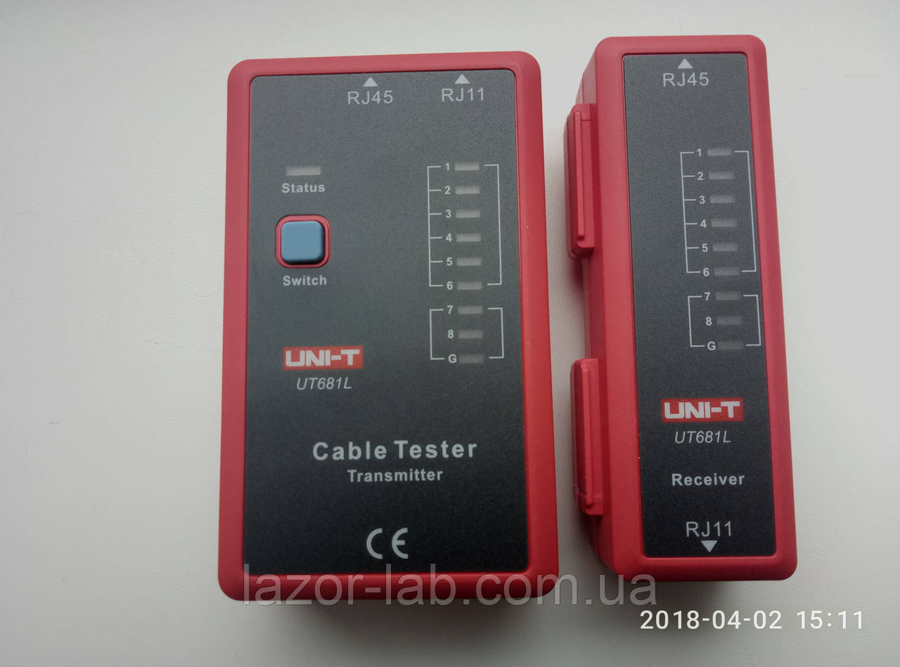 Тестер кабеля UNI-T UT681L для інтерфейсу RJ45/RJ11