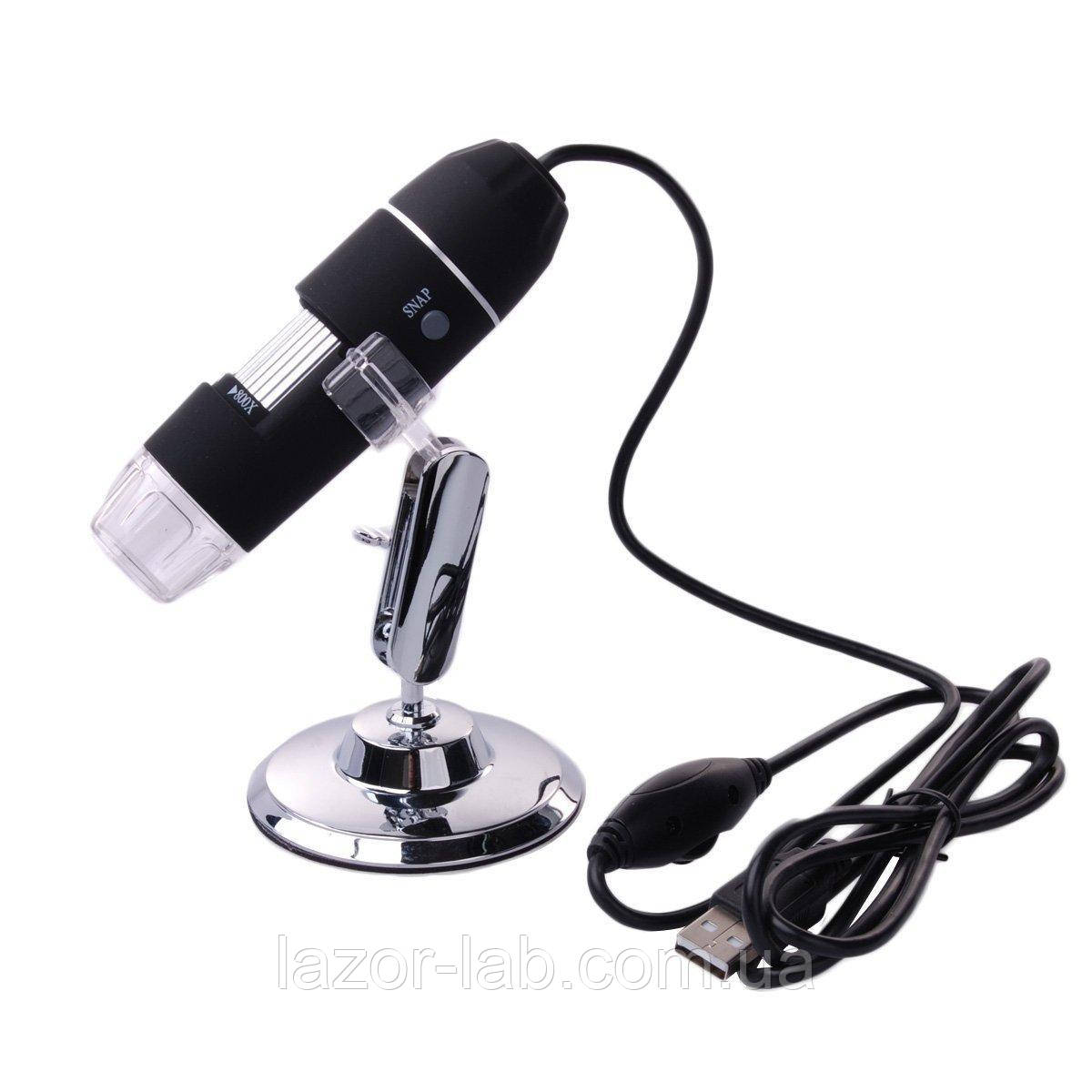Цифровий USB мікроскоп Magnifier SuperZoom 40-800X з LED підсвічуванням