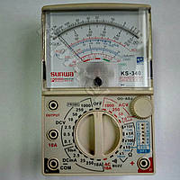 Мультиметр аналоговий SUNWA KS-340 (1000В, DC10A, 20МОм, hFE, звукова продзвонювання)