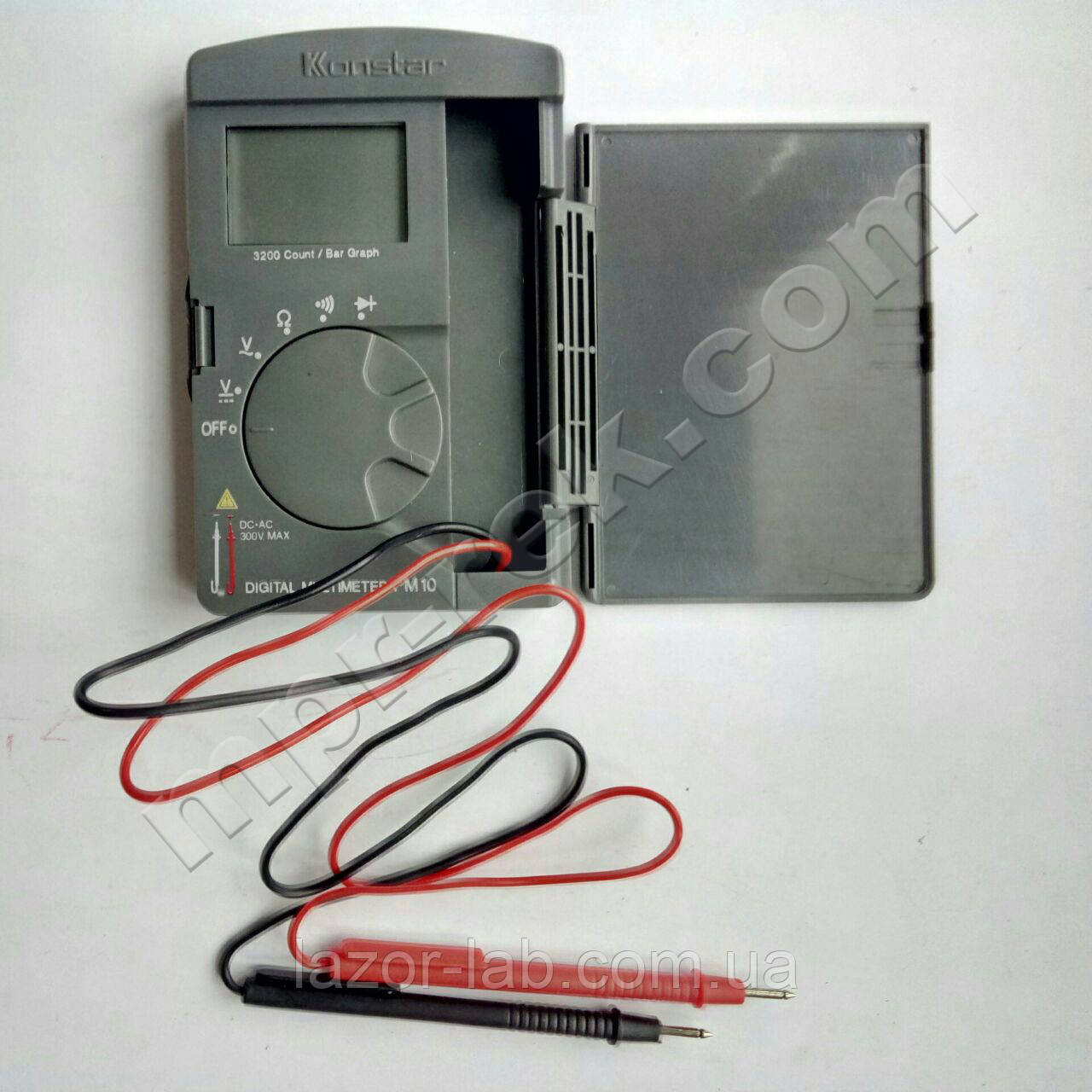 Мультиметр цифровой Konstar PM-10 (300В, 32МОм, тест диодов, звуковая прозвонка)