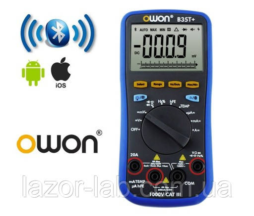 Мультиметр OWON B35T+ (напруга, струм, опір, ємність, температура) +Bluetooth, +TrueRMS ціна з НДС