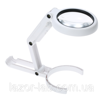 Лупа-трансформер ручна, настільна Magnifier NO.FS55DC з підсвічуванням (7X)