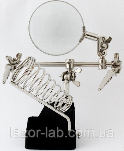 Третя рука тримач з лупою JM-506 2,5 Х, фото 1