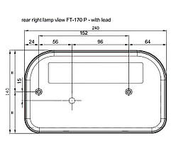 Ліхтар задній Fristom FT-170 P NT LED SPKCOF правий 5 функцій, фото 5
